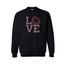 Load image into Gallery viewer, Red &quot;Love&quot; Bling Sweatshirt
